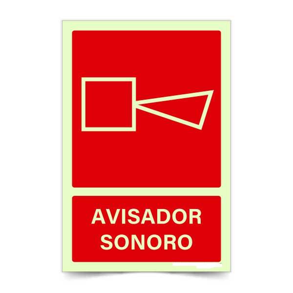 Avisador Sonoro Fotoluminiscente