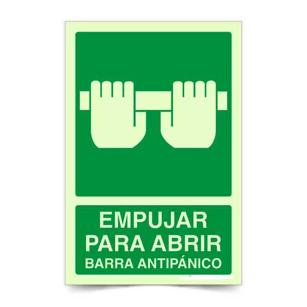 Empujar para Abrir Barra Antipanico Fotoluminiscente