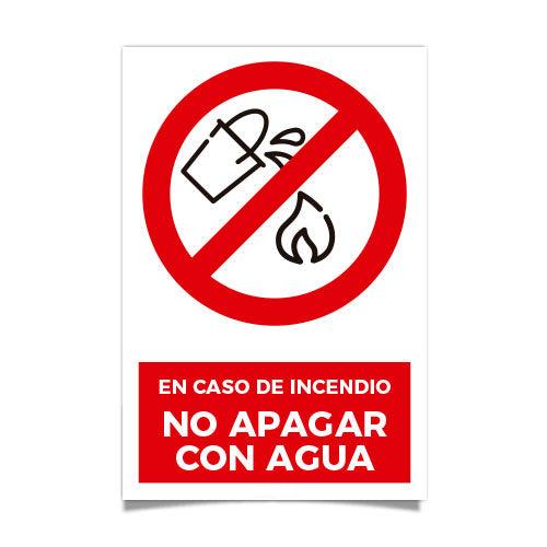 En Caso de Incendio no Apagar con Agua