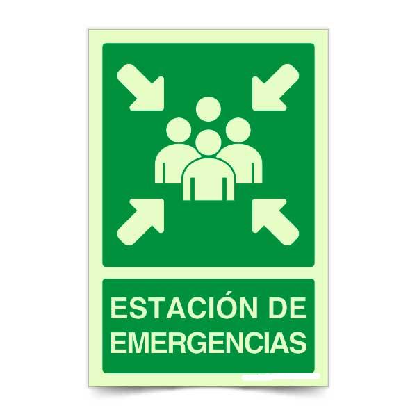 Estación de Emergencias Fotoluminiscente