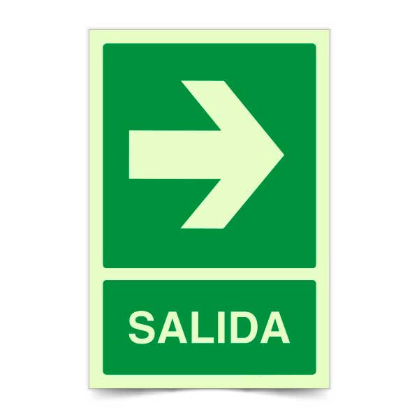 Salida Flecha Derecha A Fotoluminiscente