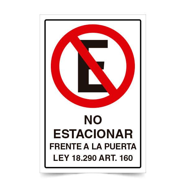No Estacionar Frente a la Puerta Ley 18290 Art 160