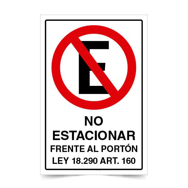 No Estacionar Frente al Portón Ley 18290 Art 160