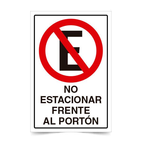 No Estacionar Frente al Portón