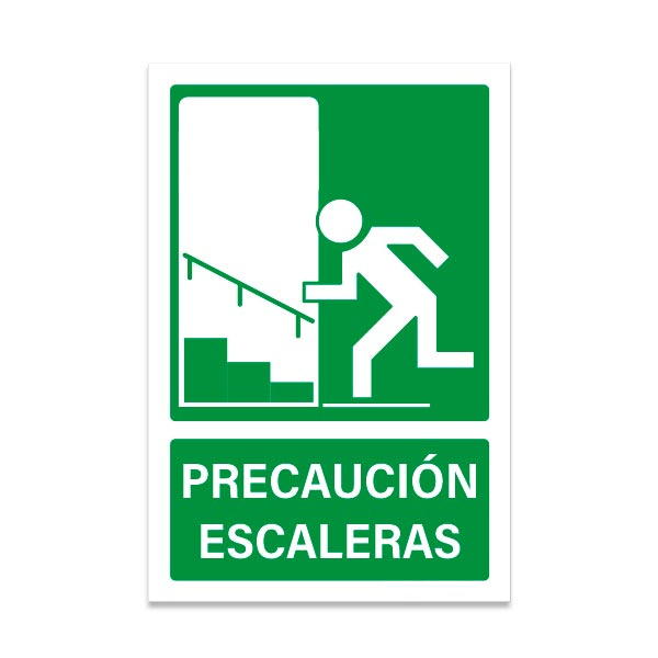 Precaución Escaleras Izquierda