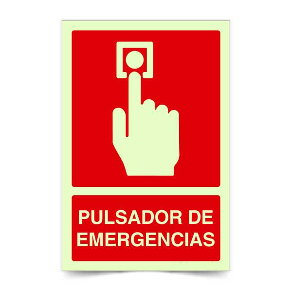 Pulsador de Emergencias Fotoluminiscente