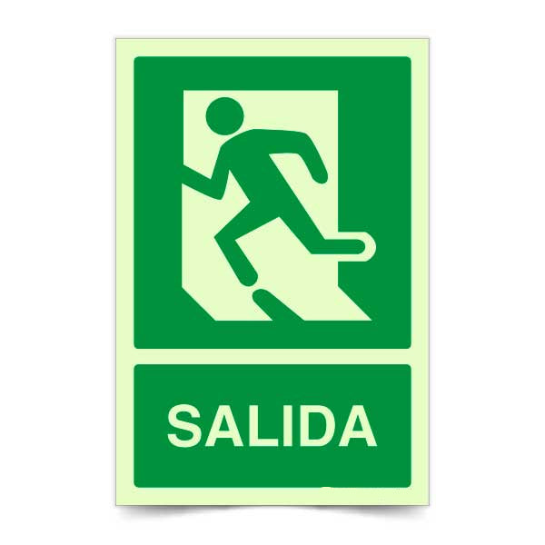 Salida Izquierda Corriendo Fotoluminiscente