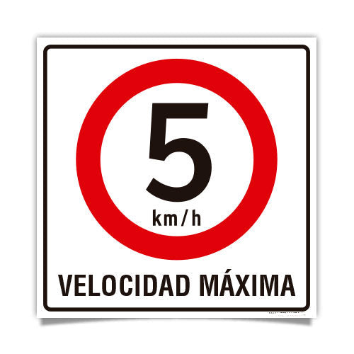 Velocidad Máxima 5km/h