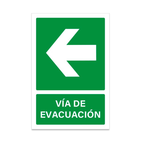 Vía de Evacuación Flecha Izquierda